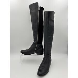 Michael Kors Bromley Over the Knee Boots Black Leather Stretch 38 / 8